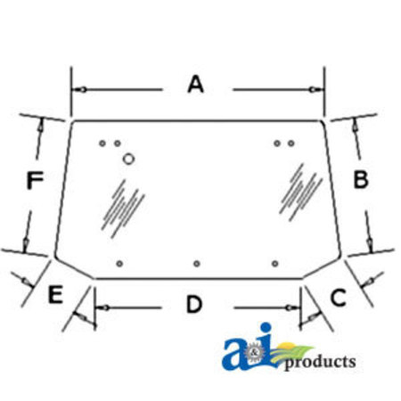 A & I PRODUCTS Glass, Rear 66" x46" x4.5" A-F0NN9442038BA